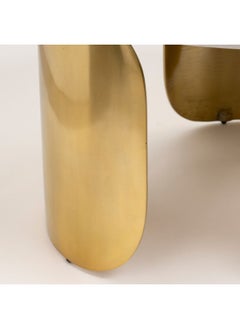 Homez Marble Coffee Table With Gold Aluminum Base Dia 79*ht: 39 cm  - Image 4