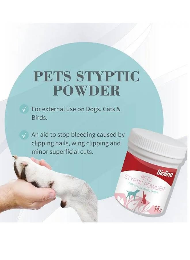 Bioline مسحوق إيقاف النزيف للحيوانات الأليفة من بيولين 14 جرام - Image 3