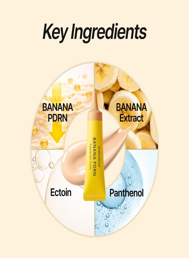 shaishaishai BANANA PDRN Conceal - Hydrating Under Eye Cream & Dark Circle Coverage, Advanced Formula with PDRN + Ectoin, Non-Sticky, Korean Skincare, 0.52 oz (Toffee) - Image 5