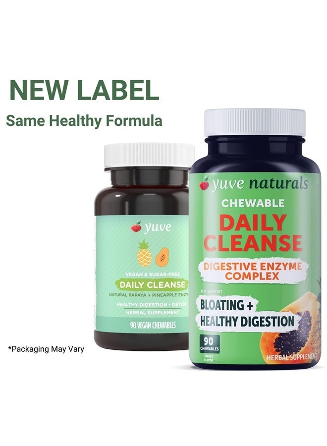 Yuve Natural Papaya Digestive Enzymes - Sugar-Free Chewable Candies - Promotes Better Digestion - Constipation & Bloating Aid, Detox, Leaky Gut Repair & Gas Relief - Vegan, Non-GMO, Gluten-Free - 90ct - Image 3