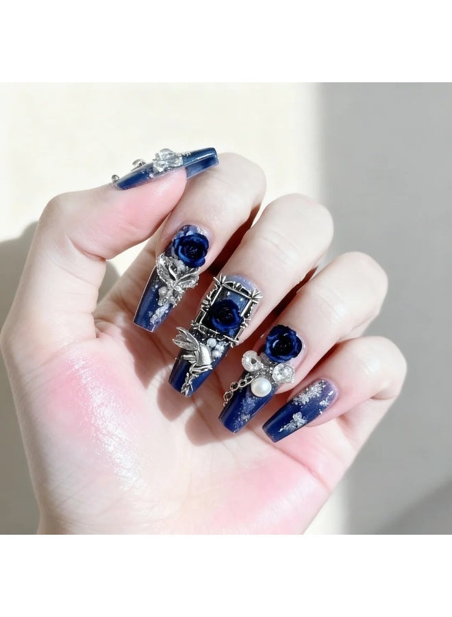 Orange Life Crystal Press-On Nails Set (10pcs) – Press-on nails deliver instant elegance for every moment. Fake nails apply easily within seconds and remove cleanly without damage. Reusable nails support repeated wear with stable color and texture. Crystal nails reflect fine craftsmanship that enhances natural beauty. Nail art maintains feminine polish for casual days and business looks. Manicure set creates effortless confidence and stylish comfort. Wedding nails highlight subtle brilliance with delicate contours. Press-on nails bring freedom from salons while preserving professional perfection. Reusable nails offer sustainability and long-lasting charm with balanced structure for reliable daily wear. - Image 2