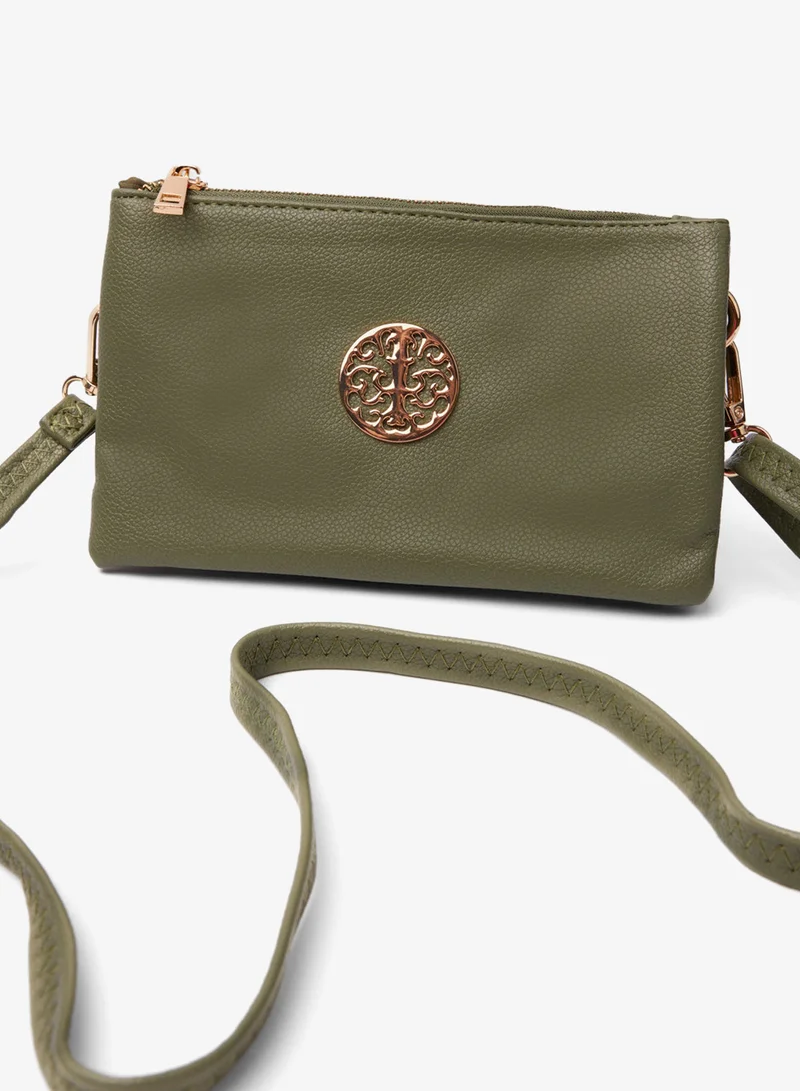 بلو فانيلا Detailed Zip Up Purse