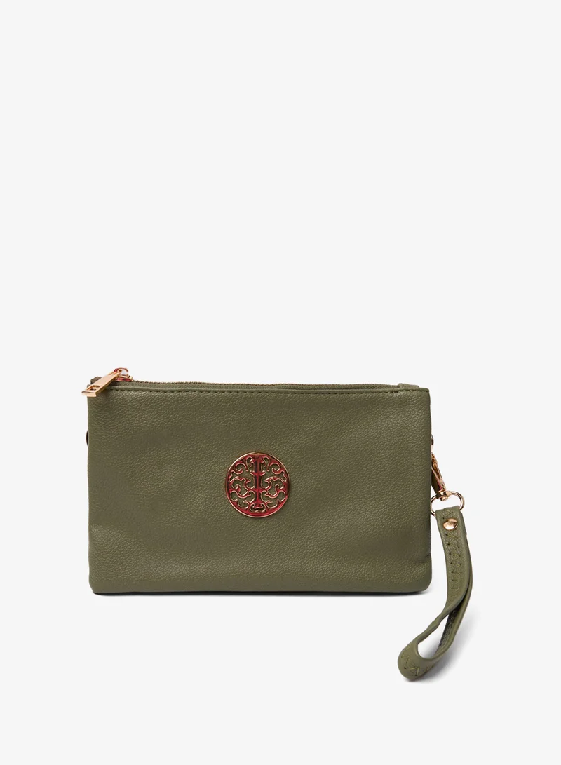 بلو فانيلا Detailed Zip Up Purse