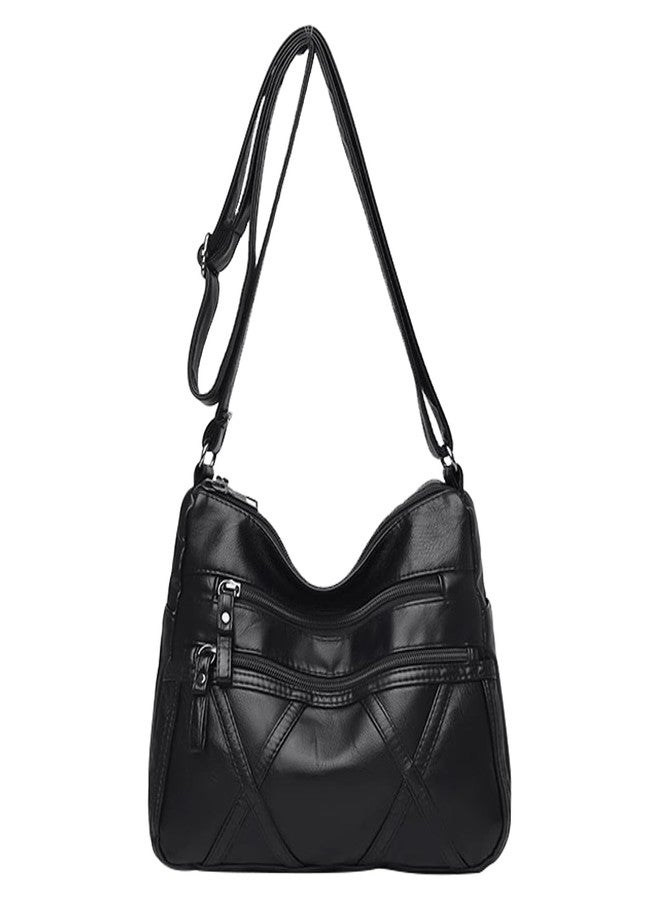 WITERY Women Soft PU Leather Crossboby Bag - Lightweight Multi-Pocket Shoulder Bag Pocketbooks Ladies Medium Purses Handbag Hobo Tote Bags Messenger Bags for Everyday Use/Shopping/Travel - Image 1