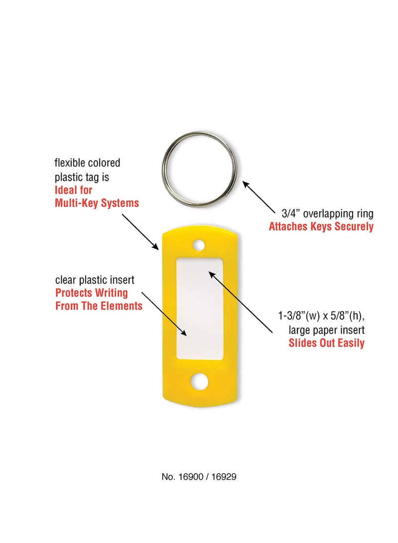 12 Pcs Plastic Colored Keychain Tags With Labels - Key Tag Identifiers, Name Tags, And Labels, Suitable For Usb Drives, Labeled Keychains, Pet Key Id Tags, Small Luggage Tags - Image 4