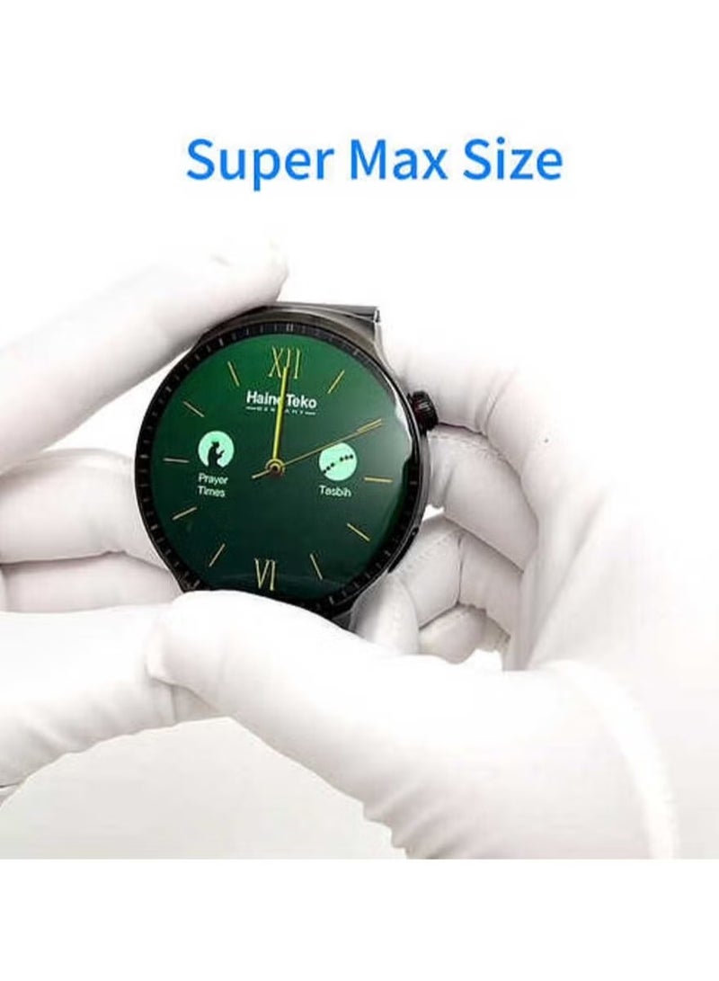 HainoTeko RW50 Super Max Size Round Shape Curved AMOLED Display Smart Watch for Gents & Boys, Silver with 3 Pair Straps, Fitness Tracker, Waterproof, AI Voice Assistance - Image 4