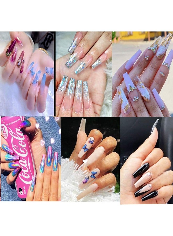 آم رونج ماجيك نعش أكريليك طبيعي Nails500Pcs نصف غطاء الأظافر نعش على شكل راقصة الباليه الأظافر نصائح طويلة أكريليك أظافر صناعية وهمية اصطناعية 10 حجم مع صندوق - Image 3