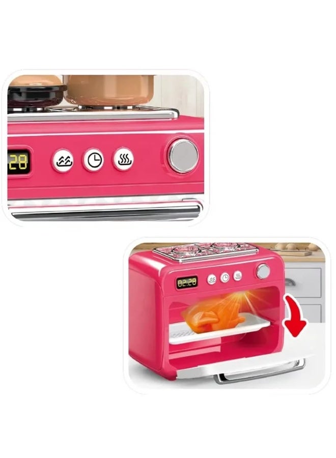 Kids Kitchen Play Set, Girls Kitchen Play Set, Kids Stove Toy, Girls Stove Toy, Toy Stove for Kids, Kids Kitchen Set, Kitchen Playset for Kids, Cooking Toy for Kids, Kids Baking & Cooking Play Set, Kids Oven and Stove Toy, 2 in 1 Kitchen Play Set, Kitchen Play Set with Oven, Stove and Oven Toy, Digital Display Kitchen Toy, Digital Stove Toy, Pink Kitchen Play Set, Mini Kitchen Play Set, Little Chef Play Set, Pretend Play Kitchen Set, Kids Kitchen Accessories, Kids Cooking Accessories, Kitchen Utensil Play Set, Food Preparation Toy, Interactive Cooking Toy, Educational Kitchen Toy, Home Kitchen Pretend Play Set, Plastic Kitchen Play Set, Kitchen Toy for Girls, Kitchen Play Set with Accessories, 2 in 1 Baking & Cooking Stove Toy, Toy Kitchen Set, Pink Kitchen Play Set for Kids. - Image 2