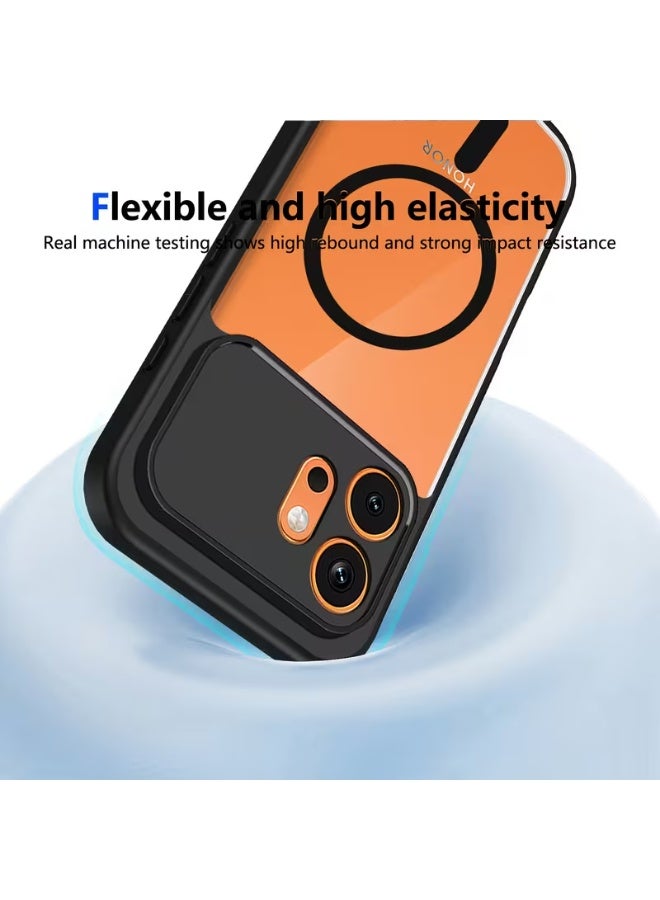 Tm Honor 600  | TM MagٍSafe Anti-Drop Phone Case | Slim Matte Protective Back Cover - Black - Image 2