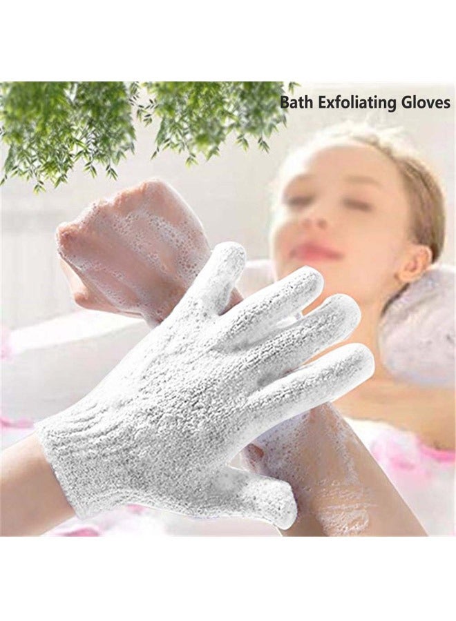 صوجي قطعتان من قفازات التقشير، قفازات تقشير الجسم، قفازات تقشير مزدوجة الجوانب لتنظيف بشرة الجسم، قفازات تقشير الاستحمام - Image 2