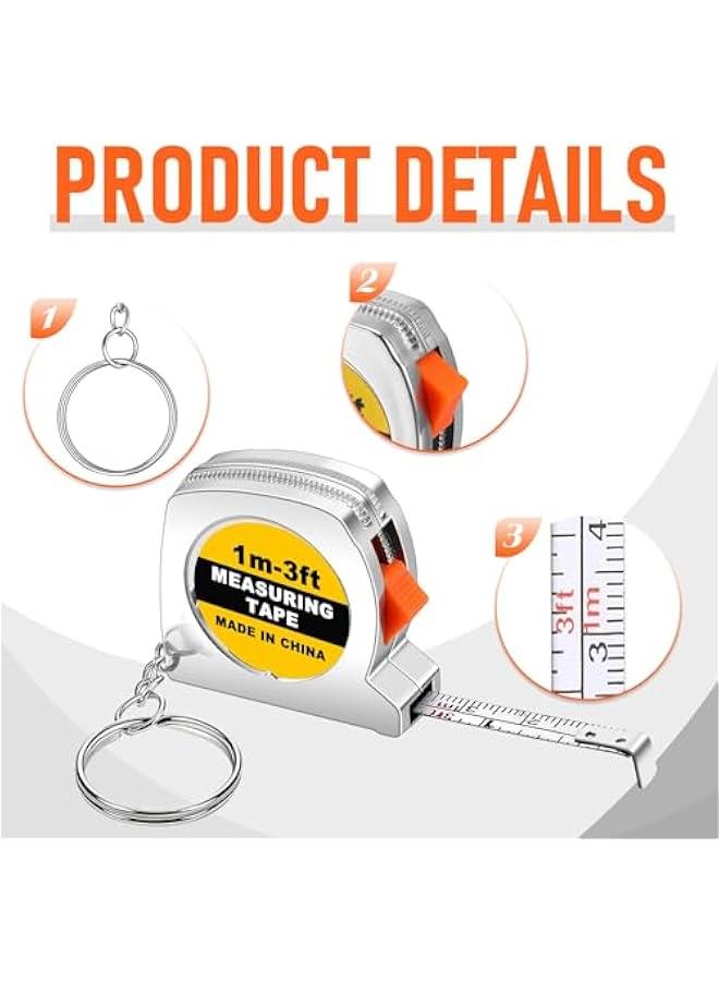 MOXO 20  Mini Tape Measure Keychains for Adults and Kids Construction Parties Birthdays and Goody Bags - Image 2
