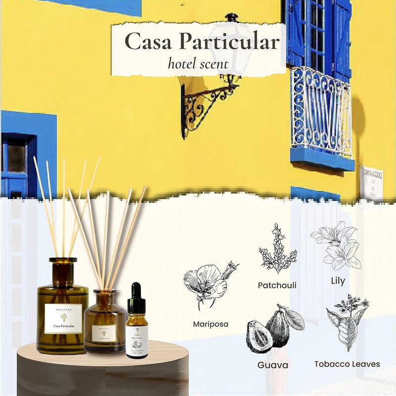 Pristine Casa Particular / Inspired by Wyndham Reed Diffuser for Home | Rich Blend of Tobacco Leaves, Sweetness of Guava Reed Diffuser Set, Oil & Reed Diffuser Sticks | Home & Office Decor | Fragrance Gift - Image 4