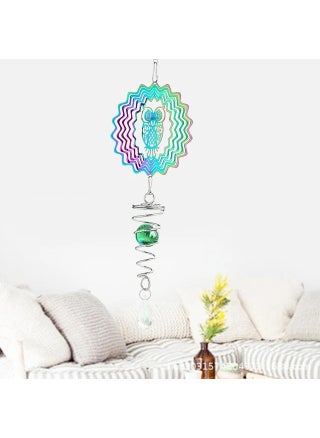 Owl spiral ball wind chime