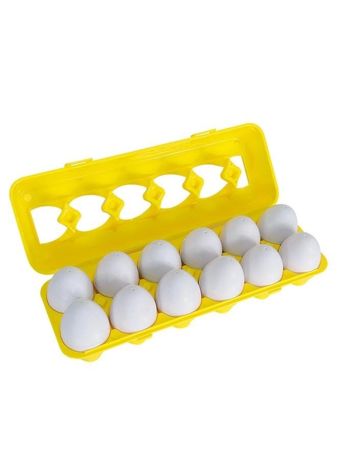 yongsheng Children Matching Pairing Toys Egg- Matching Eggs Connect Eggs Carton Toys Gifts for 1 2 3 Years Old Kids Toddler Baby Girls Boys Shape Color Egg Play Learn  - Image 1