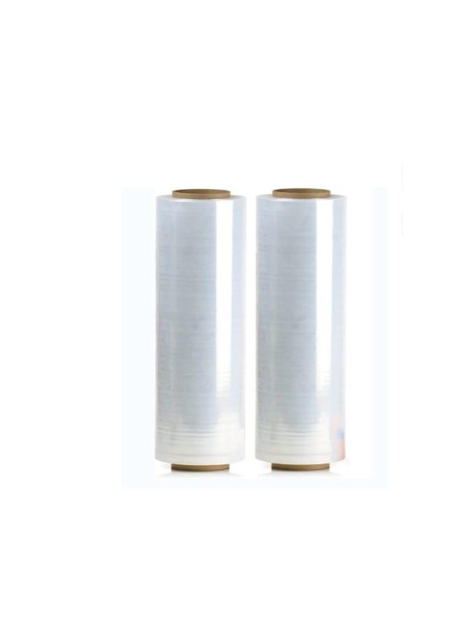 Generic Stretch Film Wrap Industrial Strength 2 Rolls Extra Thick 3KG Shrink Wrap Roll for Moving  - Image 1