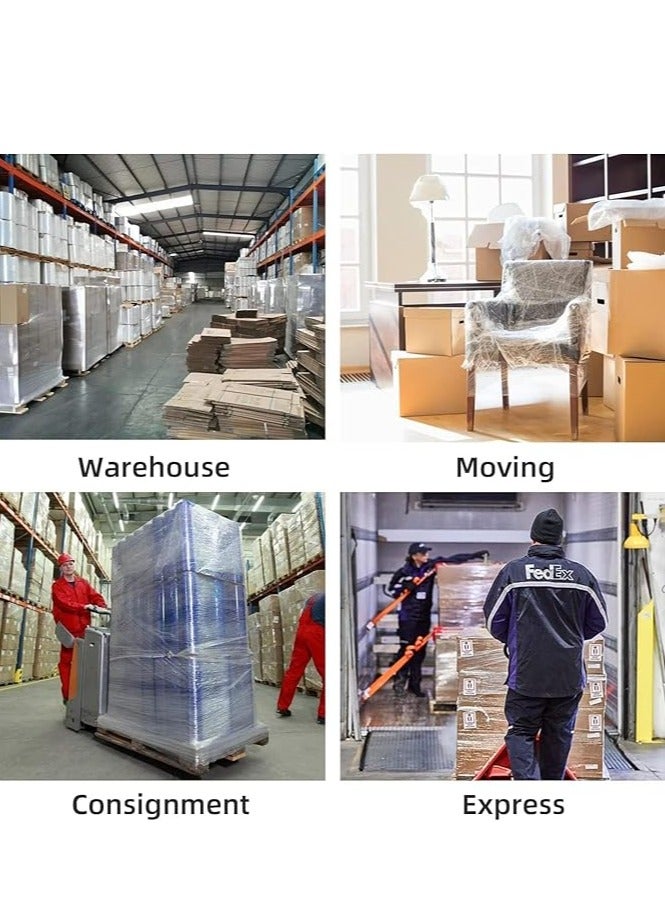 Generic Stretch Film Wrap Industrial Strength 2 Rolls Extra Thick 3KG Shrink Wrap Roll for Moving  - Image 3