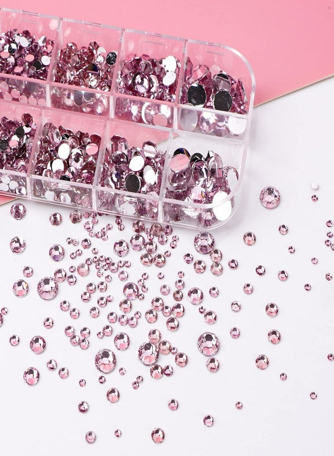 Canvalite 2784Pcs Pink Rhinestones Nail Art Gems with Tools, Flat Back Matte, Plastic, Nail Art, Rhinestones, Tweezer, Double Point Dotting Pen, 5Pcs Jewelry Glues - Image 4