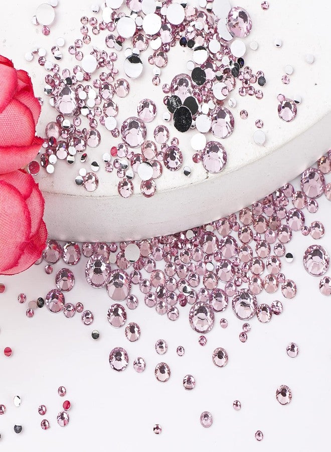 Canvalite 2784Pcs Pink Rhinestones Nail Art Gems with Tools, Flat Back Matte, Plastic, Nail Art, Rhinestones, Tweezer, Double Point Dotting Pen, 5Pcs Jewelry Glues - Image 5