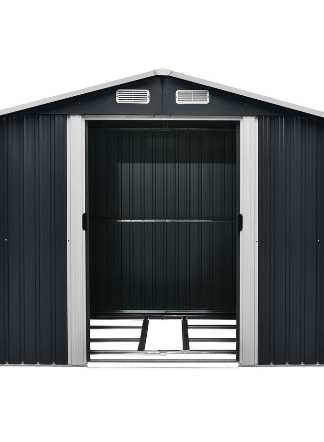 Generic Durable and High Quality Basic Metal Storage Shed Grey and White 6 x 8 ft  - Image 4