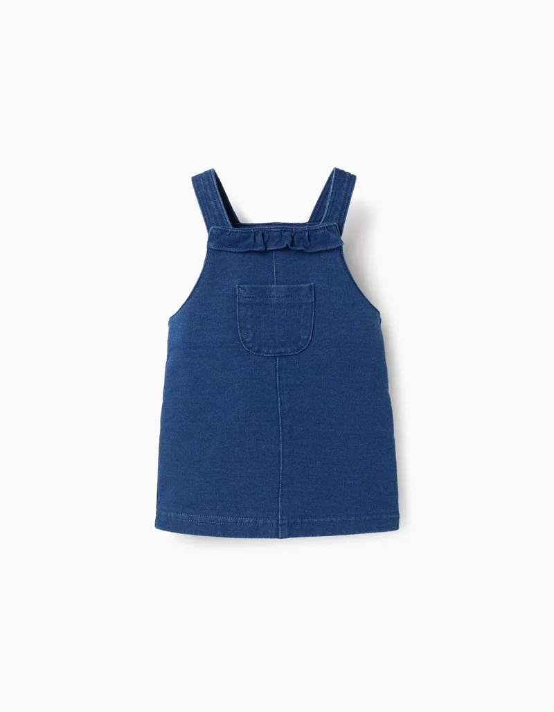 Ziddy Knit Denim Pinafore Dress