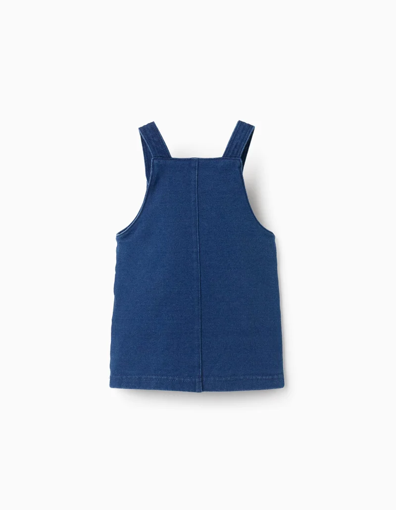 Ziddy Knit Denim Pinafore Dress