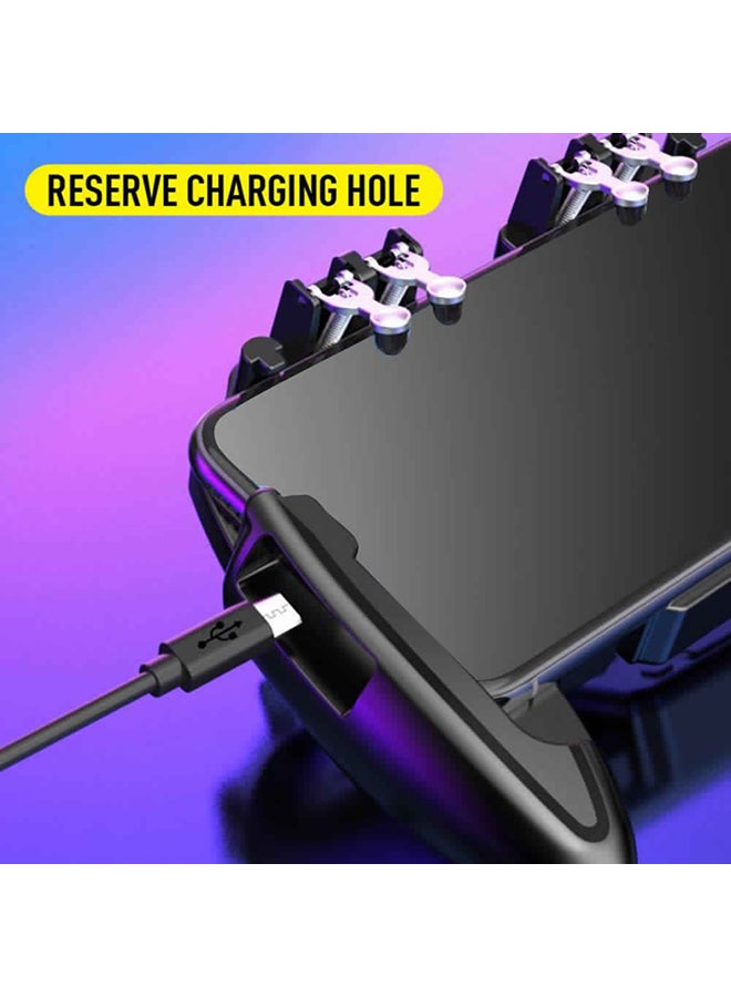 Six Finger Cooling Fan Phone Game Controller Gamepad Shooting Trigger for PUBG - wireless - Image 5