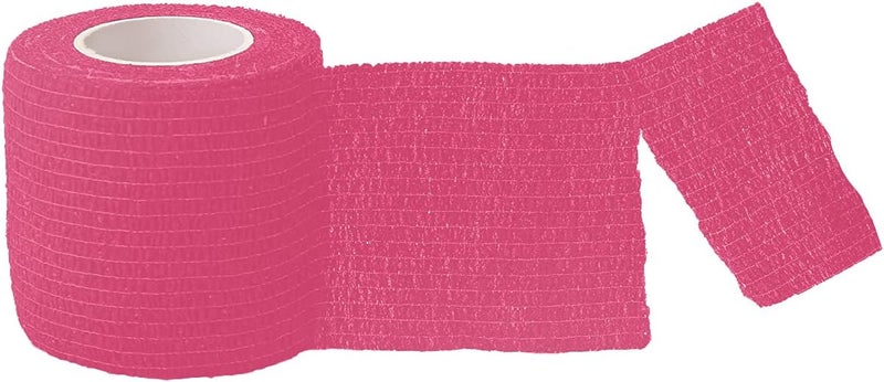 Kingwei 15 Count 2 x 5 Yards Self Adherent Cohesive Bandages WrapMedical Tape Pink Color Adhesive Flexible Breathable First Aid Self Adherent Non Woven RollsStretch Athletic Ankle Sprains  Swell - Image 4