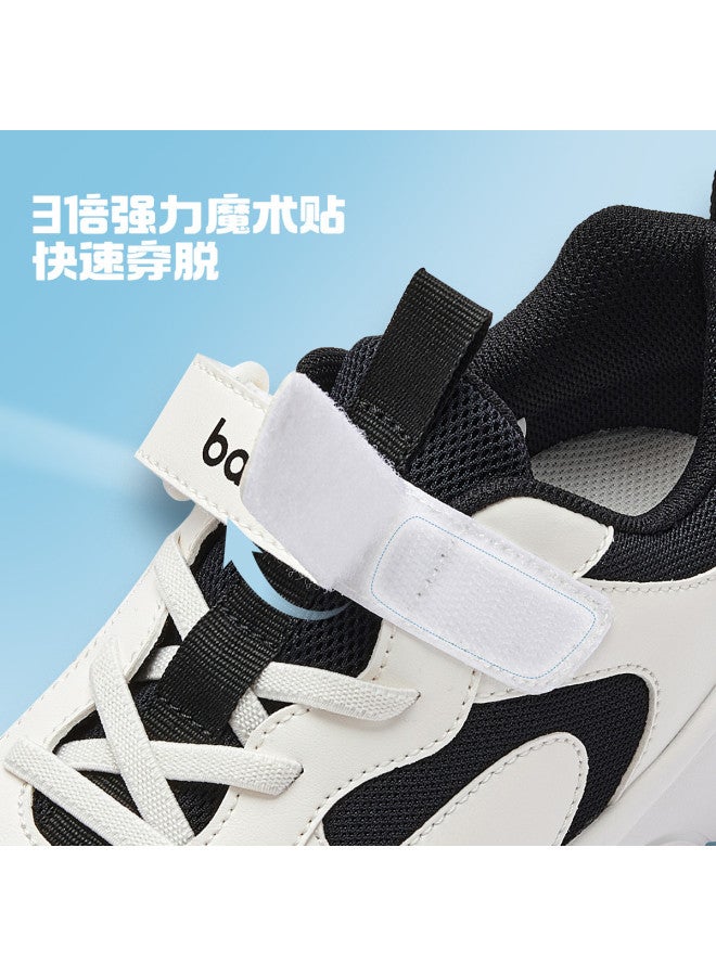 Balabala Running Shoes White Sneakers Lightweight Cushioned Kids' Sports Shoes Boys Girls Mesh Spring Autumn Versatile Casual Shoes - Image 5