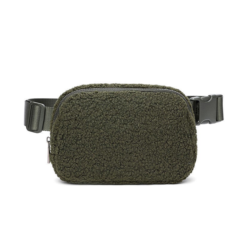 Lulu Same Style Waist Bag Sports Chest Bag Outdoor Little Girl Bag Lambswool Casual Messenger Bag Lulu Waist Bag - Image 1