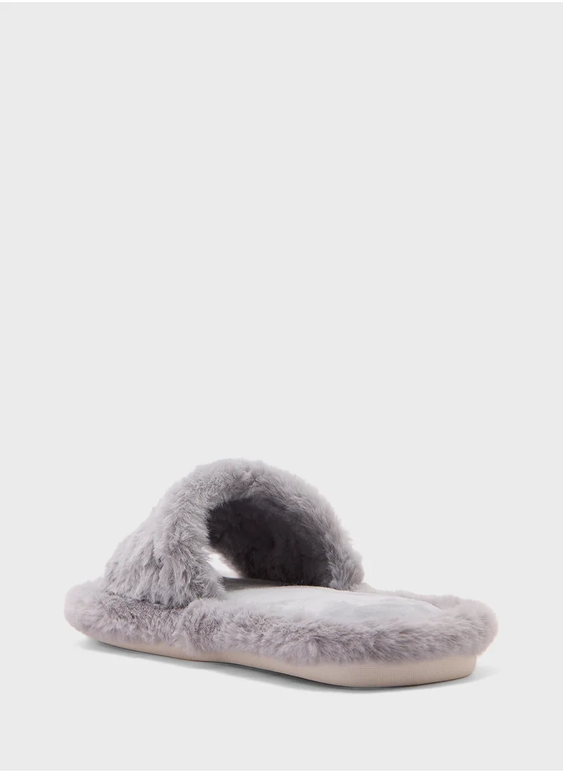 Ginger Heart Fluffy Bedroom Slippers