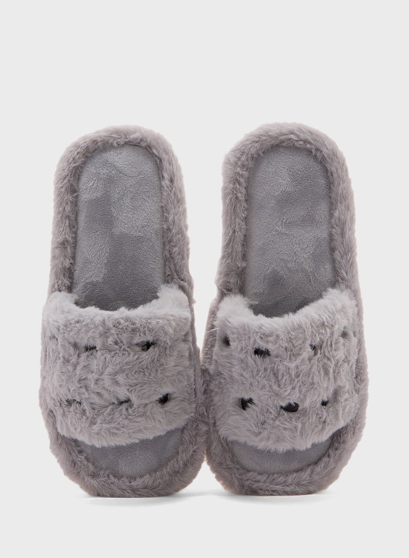 Ginger Heart Fluffy Bedroom Slippers - Image 4