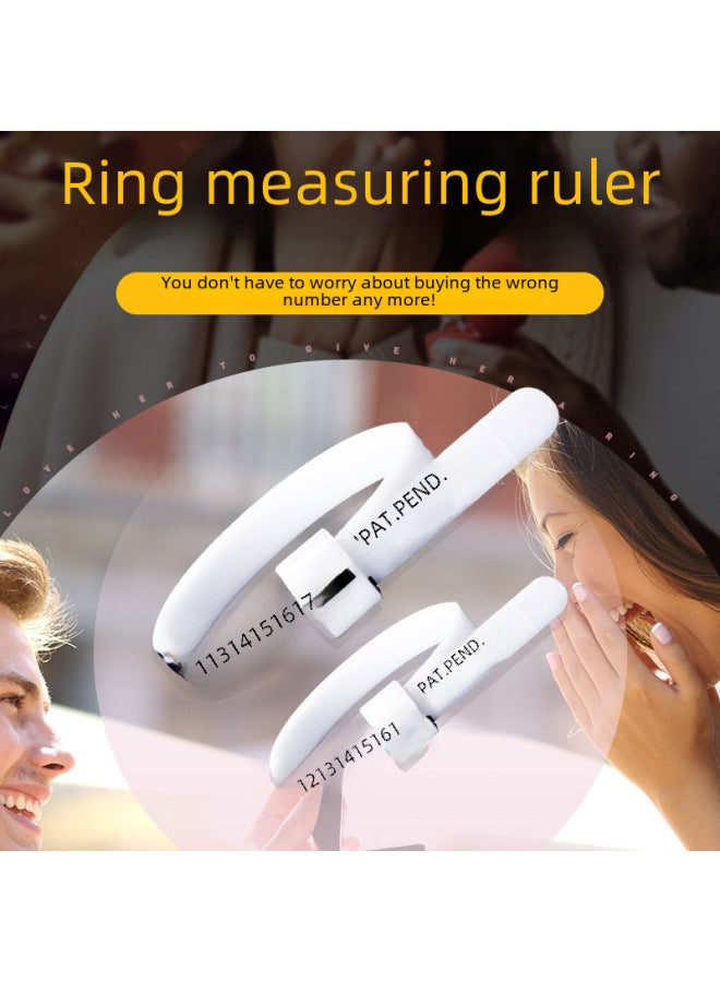 Ring Measuring Ring Measuring Tape Measurement Tool Finger Size Standard Soft Ruler Belt Style Plastic Large Small Size Tool-Model:The Ring Strip Is Beautiful And Black With Logo.  - Image 1