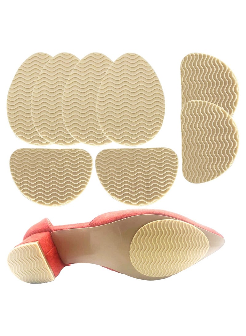 SYOSI 4Pairs Non-Slip Shoes Pads Self-Adhesive Shoe Grips Rubber Anti-Slip Shoe Grips Sole Stick Protector for Shoes Bottom Premium Rubber Non-Skid Sole Protector - Image 1