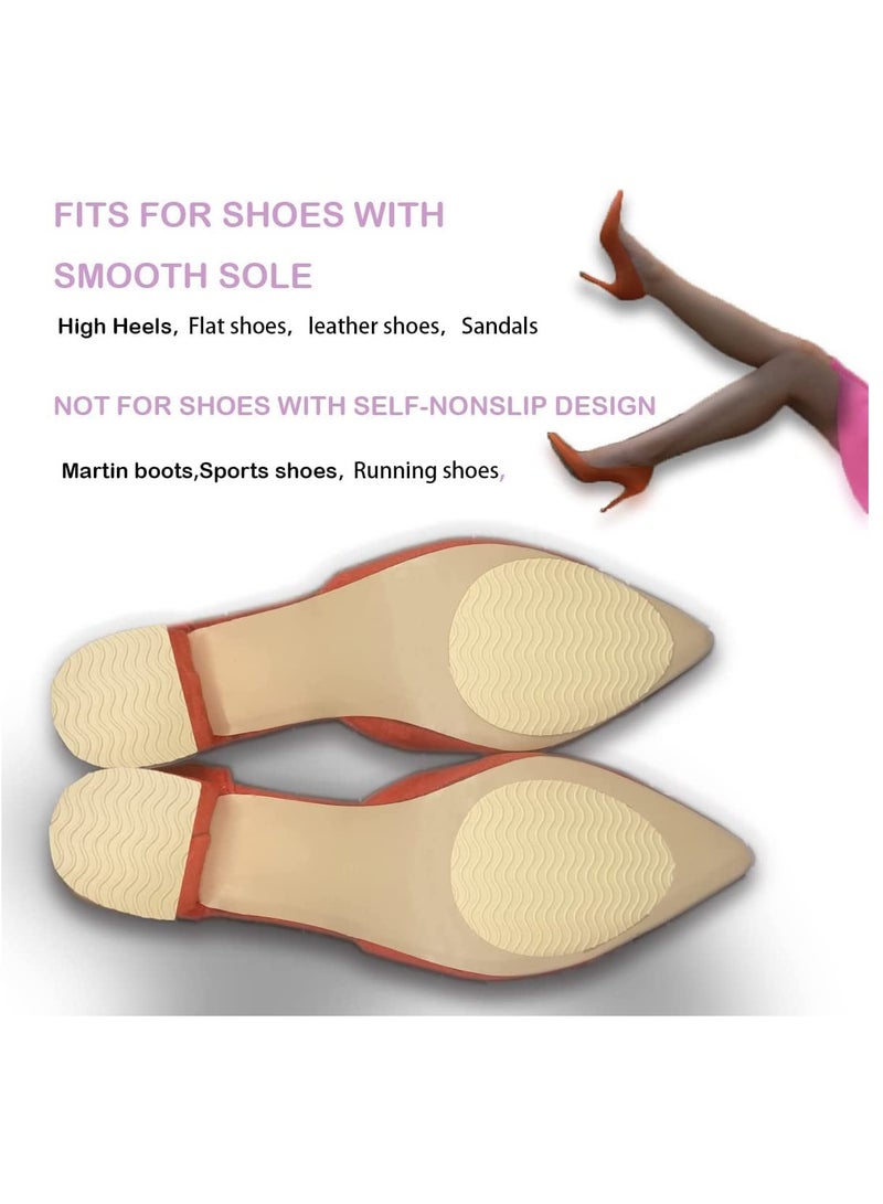 SYOSI 4Pairs Non-Slip Shoes Pads Self-Adhesive Shoe Grips Rubber Anti-Slip Shoe Grips Sole Stick Protector for Shoes Bottom Premium Rubber Non-Skid Sole Protector - Image 5