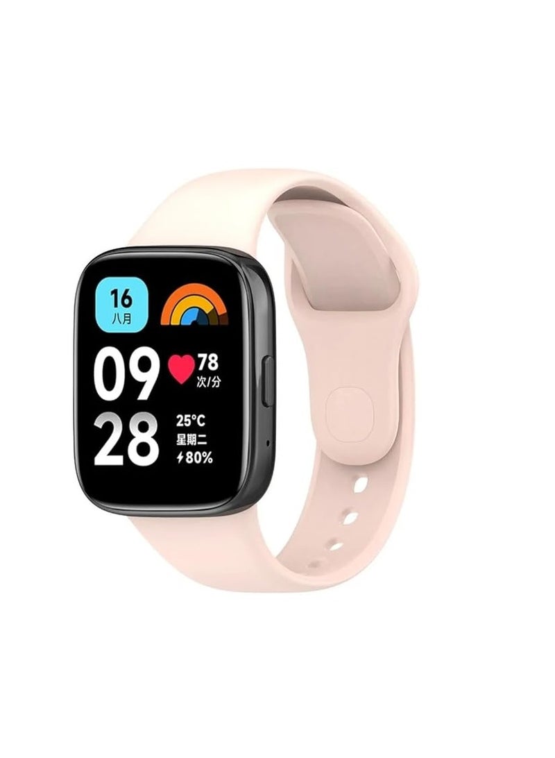 سوار كلاسيكي من السيليكون الناعم لساعة ريدمي ووتش 3 اكتيف الذكية فقط، سوار مريح ومرن للرجال والنساء والأولاد والبنات - Image 2