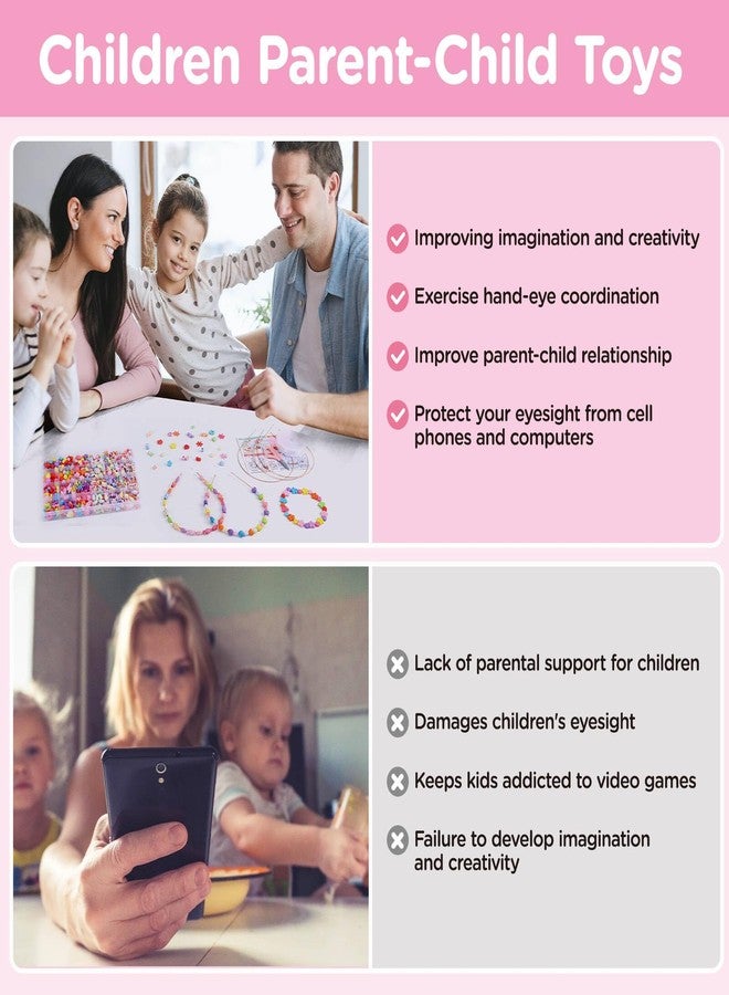 Satmarhz Jewellery Making Kit for Girls, Colorful Bracelet Making Set for Kids DIY Craft Necklace Making, Activity Toys for Girls Age 6-12 Years Old - Image 4