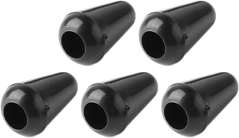 5pcs Black Plastic Pickup Selector Switch Tip, 5 Way Toggle Knob Cap for Electric Guitar, with 3.5mm Diameter Threaded Size - Image 2