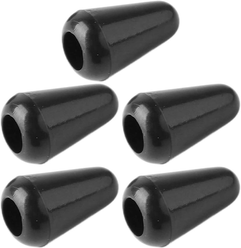 5pcs Black Plastic Pickup Selector Switch Tip, 5 Way Toggle Knob Cap for Electric Guitar, with 3.5mm Diameter Threaded Size - Image 4