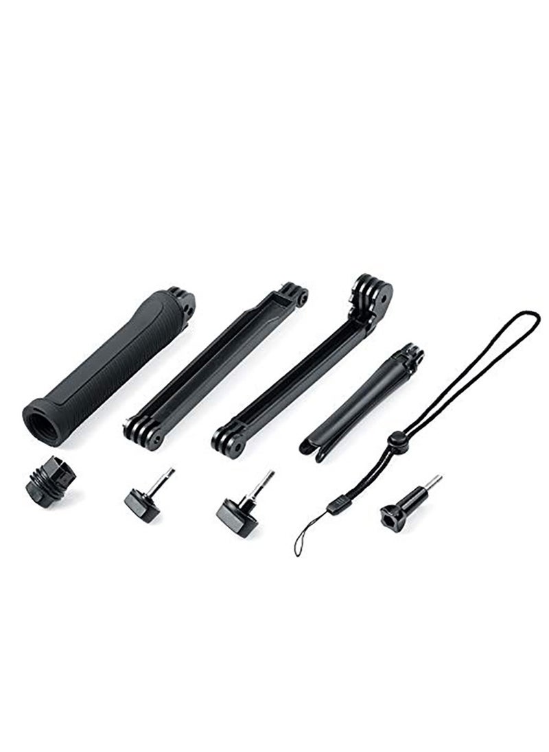 KASTWAVE - 3 Way Tripod for Go Pro Hero 10/9/8/7/6/5/4/3/2/1 Series and other Action Cameras, Detachable Extendable Selfie Stick Pole with Hand Grip Stand - Image 1