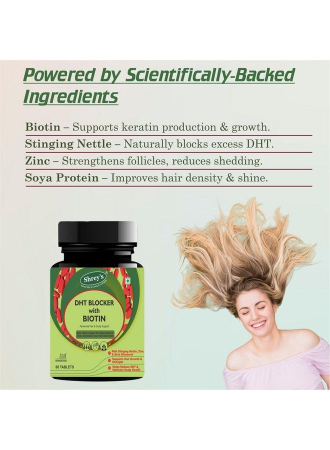 Shrey's Shrey’s L-Glutathione + DHT Blocker with Biotin | Skin Brightening, Detox & Hair Fall Control | With Zinc, ALA, Nettle & Vitamin C | 60 Tablets Each - 2 Product Combo - Image 5