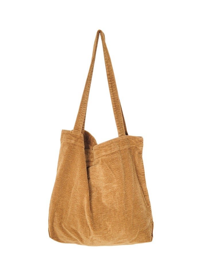 Large Capacity Corduroy Tote Shopping Bag For Woman - Image 1