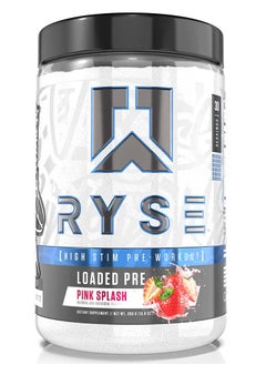 RYSE Loaded Pre Workout Pink Splash Flavours 30 Servings 393 g 