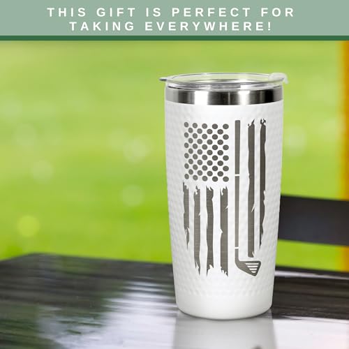 HUNIGIFT Golf Gifts for Men, Grandpa, Uncle, Golfer, Boss, Dad, Husband, Him, Boyfriend - Fathers Day Golf Gifts - Birthday, Christmas, Fathers Day Gift for Golfers Men - 20 Oz Worlds Golfer Tumbler - Image 5