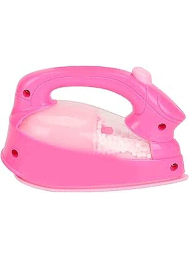 Kids Steam Iron Toy Pink Pretend Play With Light And Sound ABS Material For Home Playroom Kindergarten - Image 1