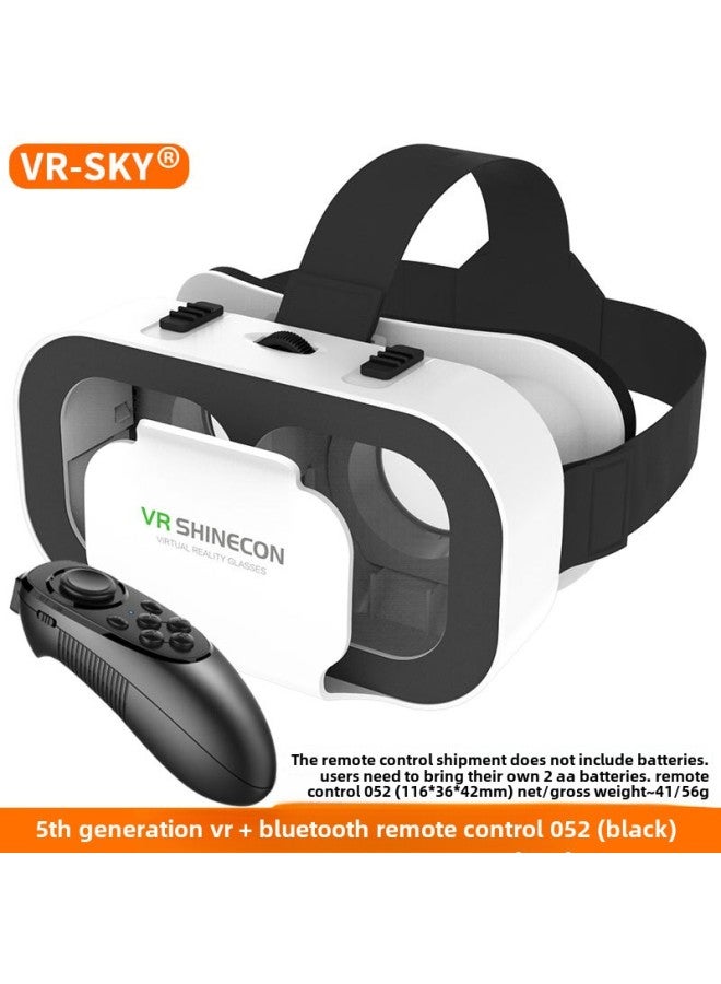 Portable VR Headset Virtual Reality Glasses 3D Gaming Eyewear Lightweight Design For Mobile Devices Fashionable And Business Use-Color:5 Generation VR 052 Remote Control - Image 1