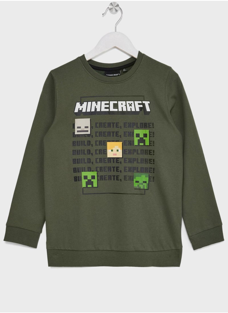 MINECRAFT - Minecraft Boys Printed Sweatshirt - Image 1