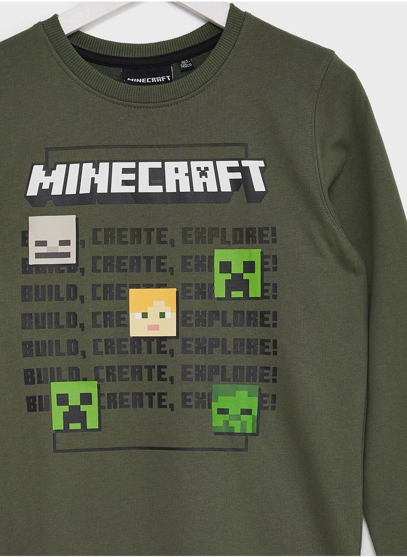 MINECRAFT - Minecraft Boys Printed Sweatshirt - Image 1