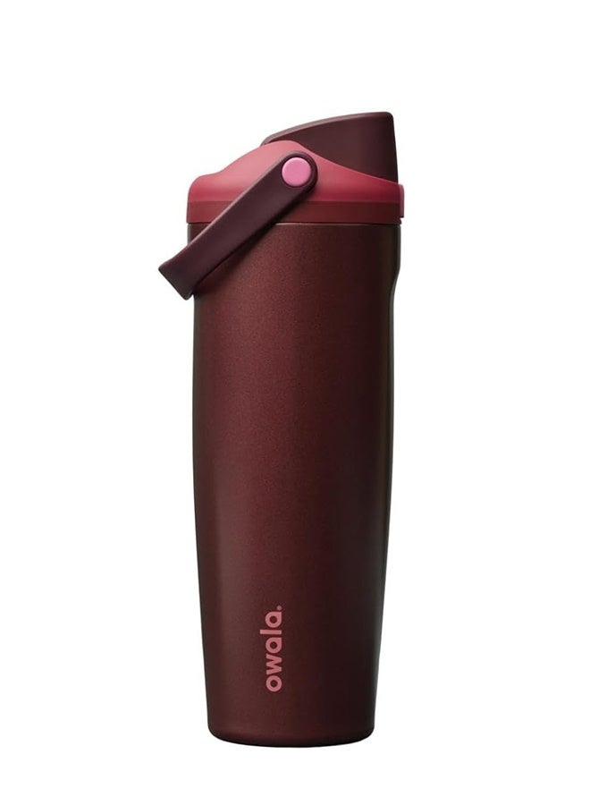 30oz FreeSip Sway Insulated Stainless Steel Water Bottle with Two-Way Spout, Built-In Straw and Bucket Handle, Made for Travel, School, and Sports,  BPA Free, Leak Proof - Image 1