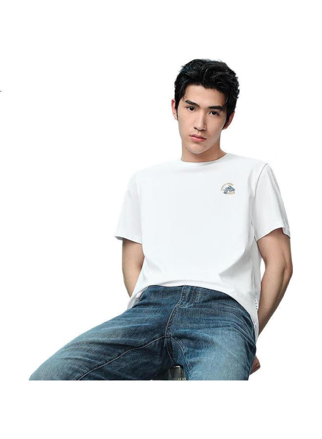 Hla Men'S Short Sleeve T-Shirt With Chinese Dragon Print And Cool Feeling Contrast Color Large Size Men'S Short Sleeve【Quality Assurance】 - Image 3