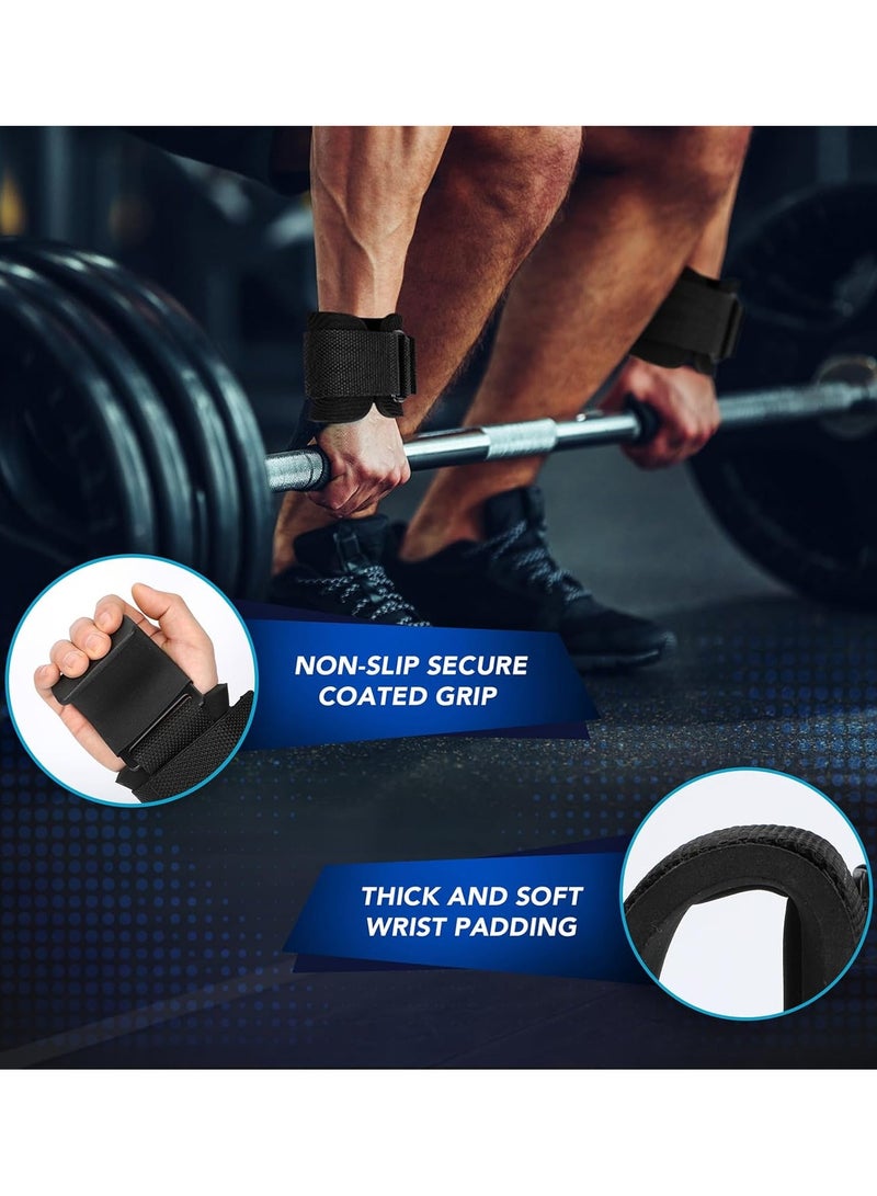 Cuken Weight Lifting Hooks (Pair) - Heavy Duty Lifting Wrist Straps, Hand Grip Support for Deadlifts, Pull Ups, Shrugs, Weightlifting Hooks Gym Gloves for Men and Women - Image 3